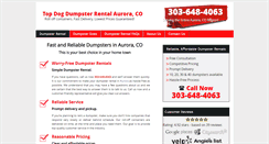 Desktop Screenshot of dumpsterrentalauroraco.com