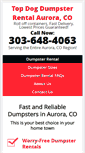 Mobile Screenshot of dumpsterrentalauroraco.com